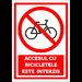Indicator accesul cu bicicletele este interzis